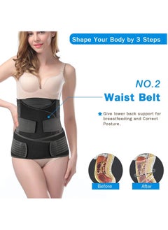 DubaiGallery 3 in 1 Postpartum Belly Support Recovery Wrap - Belly Band For Postnatal, Pregnancy, Maternity - Girdles For Women Body Shaper - Tummy Bandit Waist Shapewear Belt  - Image 3