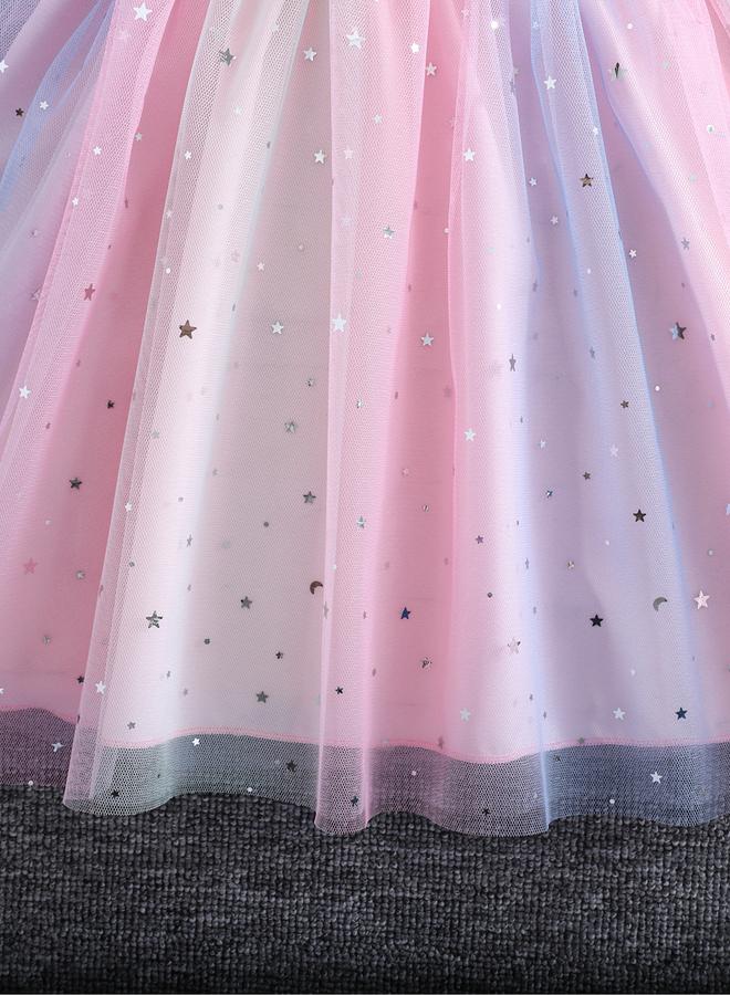 تايك تو فستان شبكي بتفاصيل كشكش وطبعة جرافيك - Image 5