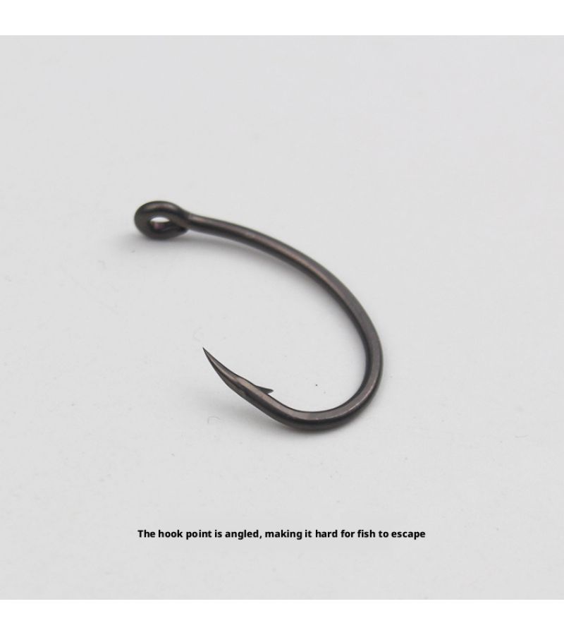 50pcs No Barbed Crooked Bend Back Fish Hook Teﬂon Coated Nymph Carp Catfish Rig Size 2 - Image 4