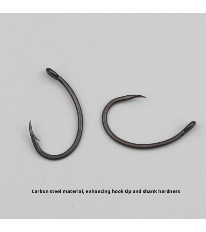 50pcs No Barbed Crooked Bend Back Fish Hook Teﬂon Coated Nymph Carp Catfish Rig Size 2 - Image 5