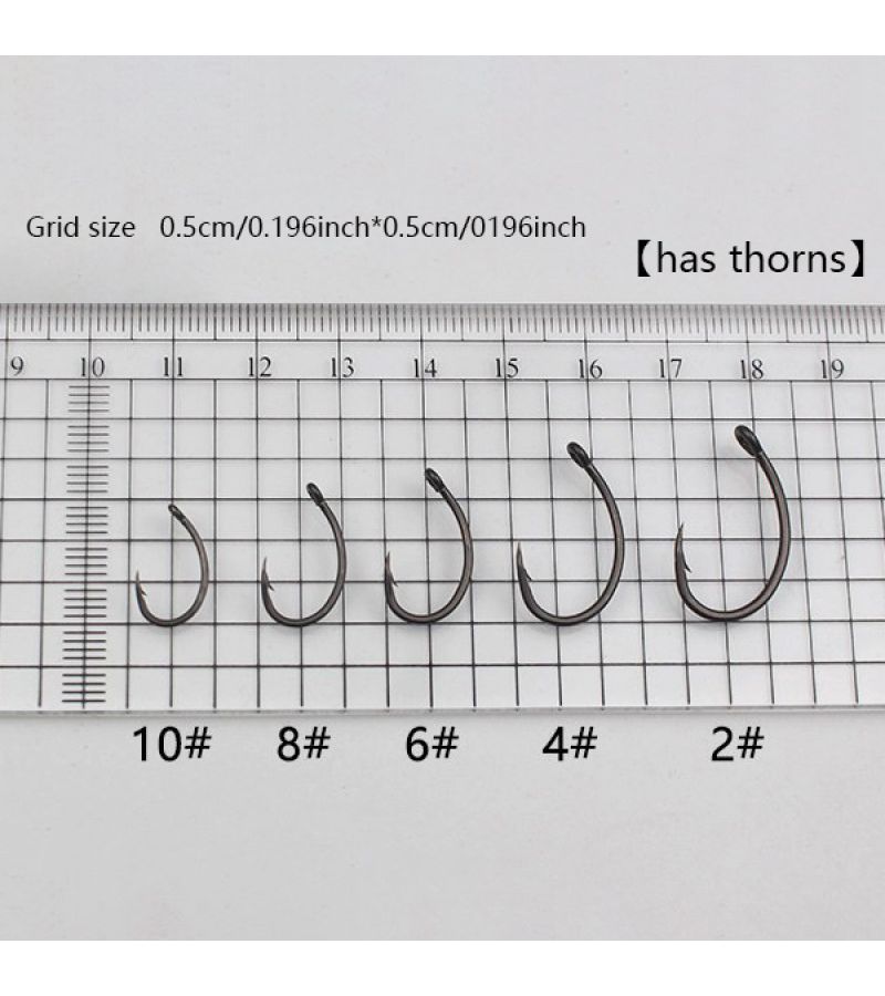 50pcs No Barbed Crooked Bend Back Fish Hook Teﬂon Coated Nymph Carp Catfish Rig Size 2 - Image 3