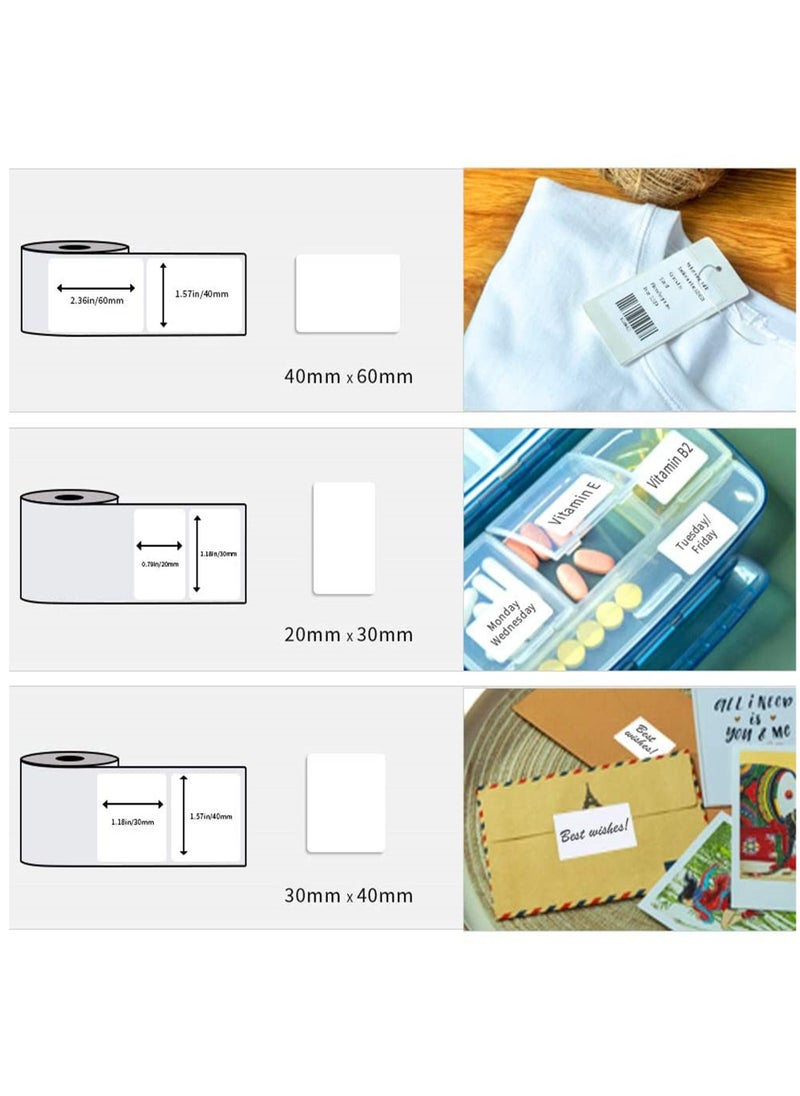 phomemo 1 Roll Label Printer Round Paper  Compatible with Phomemo M110/M200 Stickers for Business and Retailers (30*40mm)  - Image 2
