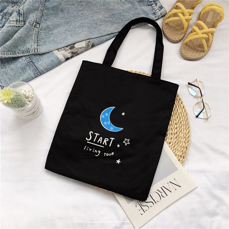 Student Women'S Bag Shoulder Bag Women'S Printed Comfortable Shoulder Bag Simple Cloth Bag Travel Shopping Bag Customizable Pattern - Image 2