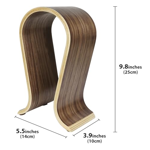 Linkidea Stand for Wooden Omega Headphones Stand/Headset Holder/Desk Display Hanger, Fit Audio-Technica, Bose, AKG, Sennheiser, Beats Studio Solo and Many Earphones - Image 4