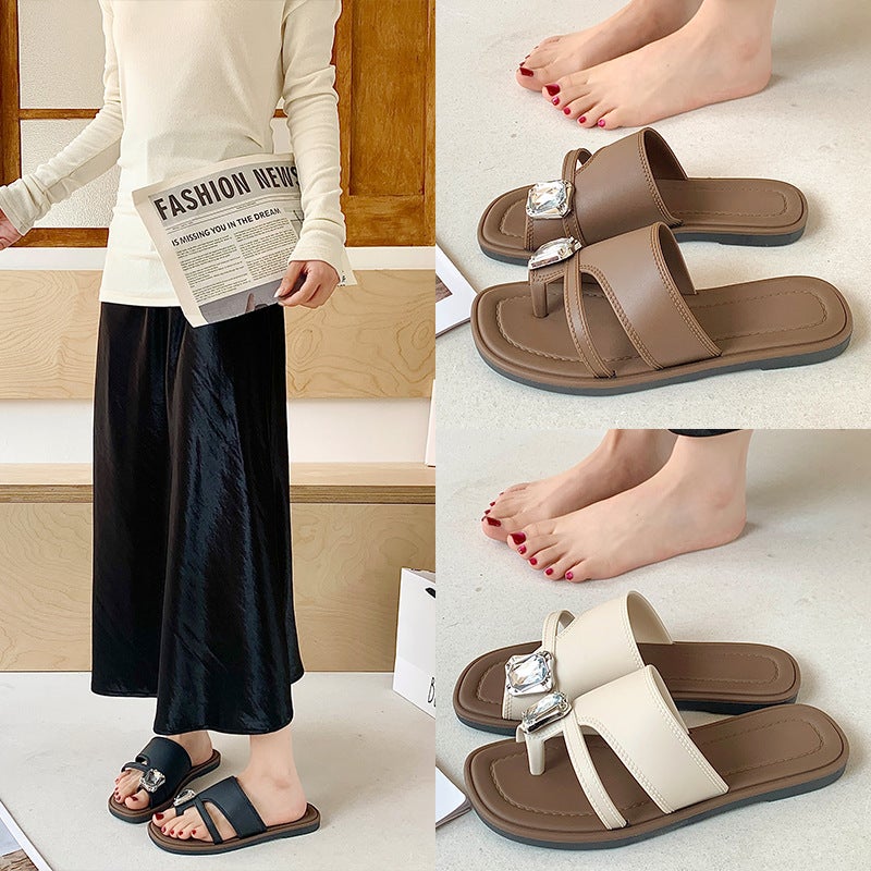 Women's Open-Toe Sandals - Summer Roman Style, Retro, Versatile Flat Beach Shoes - Image 3
