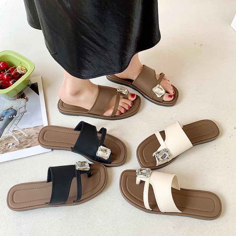 Women's Open-Toe Sandals - Summer Roman Style, Retro, Versatile Flat Beach Shoes - Image 4