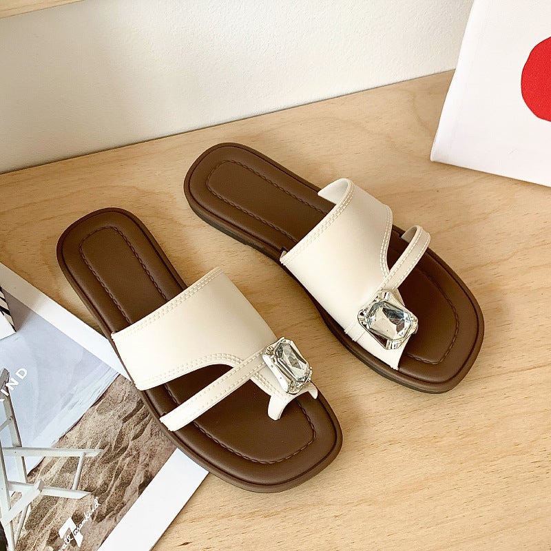 Women's Open-Toe Sandals - Summer Roman Style, Retro, Versatile Flat Beach Shoes - Image 1