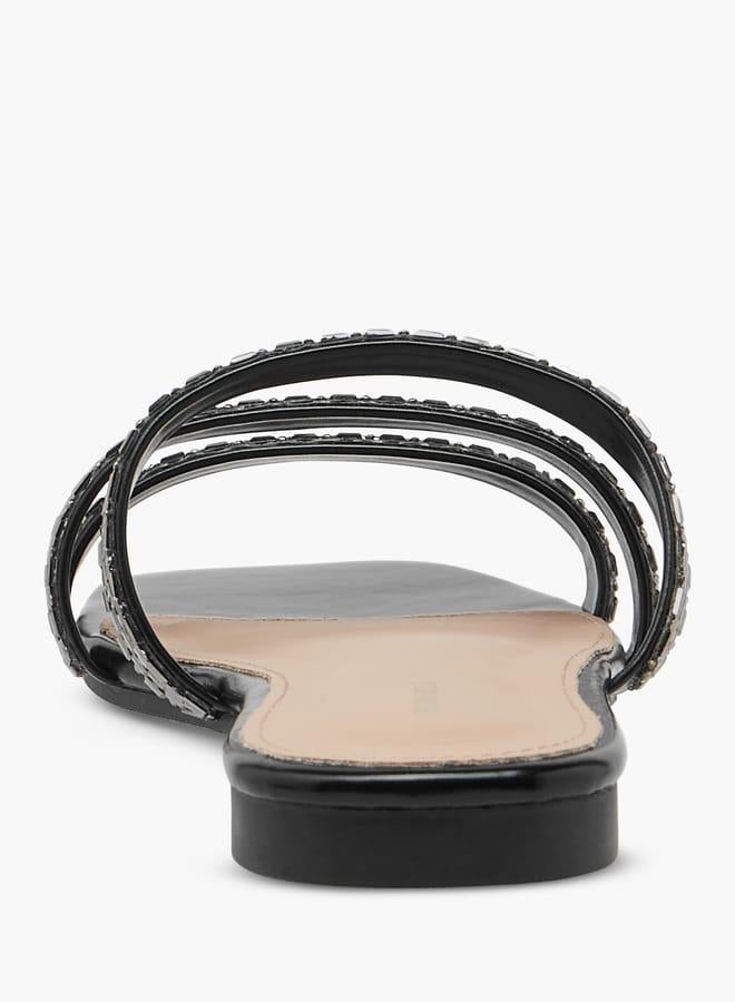 Flora Bella By Shoexpress Women Embellished Slip-On Flat Sandals Ramadan Collection - Image 5