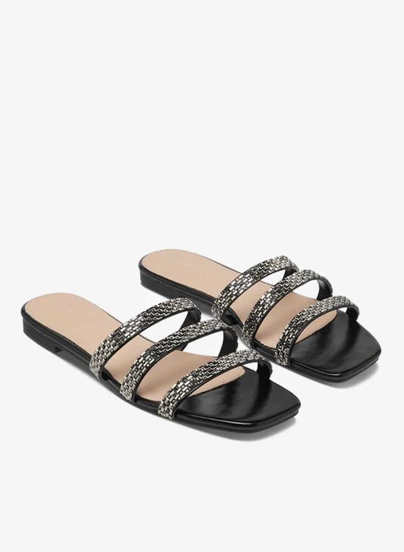 Women Embellished Slip-On Flat Sandals Ramadan Collection