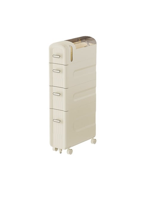 Bathroom Organizer Storage Narrow Slim Bathroom Floor Cabinet with Drawers Waterproof Toilet Paper Storage for Small Space