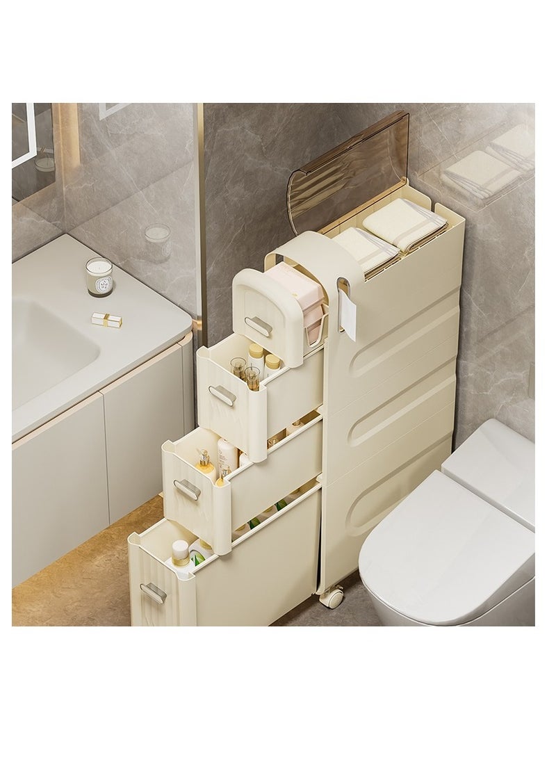 Bathroom Organizer Storage Narrow Slim Bathroom Floor Cabinet with Drawers Waterproof Toilet Paper Storage for Small Space - pzsku/ZED24D4D43290D293FBFCZ/45/_/1699639609/c2cfb294-db09-4a9c-803c-1687851040f3