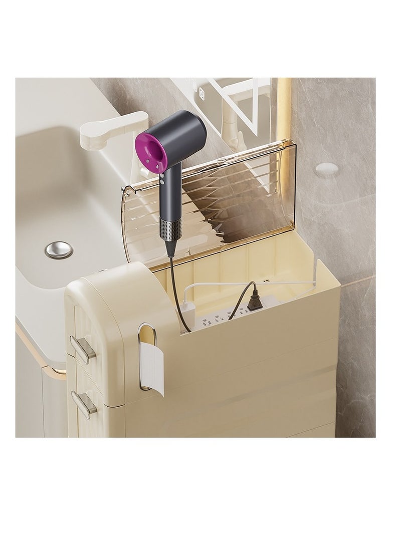 Bathroom Organizer Storage Narrow Slim Bathroom Floor Cabinet with Drawers Waterproof Toilet Paper Storage for Small Space