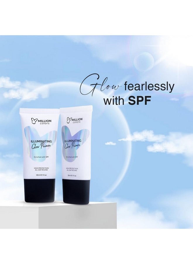 Million Colors Illuminating Glow Primer 30ml | Strobe Cream + Primer + Face Highlighter | Hydrating Makeup Base with SPF | Niacinamide, Hyluronic Acid, Jojoba Oil & Shea Butter for Radiant Skin - Image 2