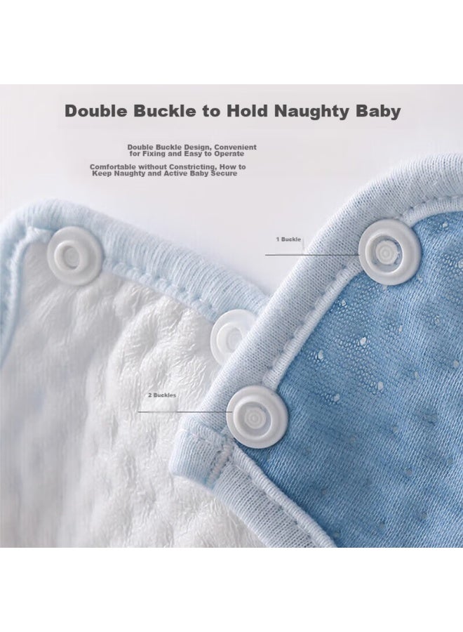 9i9 Baby Bib, Waterproof Drool Bib, Pure Cotton Surface, Rotatable Food Bib For Infants, 3 Pieces, Random Colors, A438 - Image 3