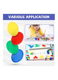 KASTWAVE Round Chips Learning Toys 160 Pcs/Set 4 Color Round Chips Counting Numbers Teaching for Crafts Decoration Plastic Counting Chips for Math  - Image 4