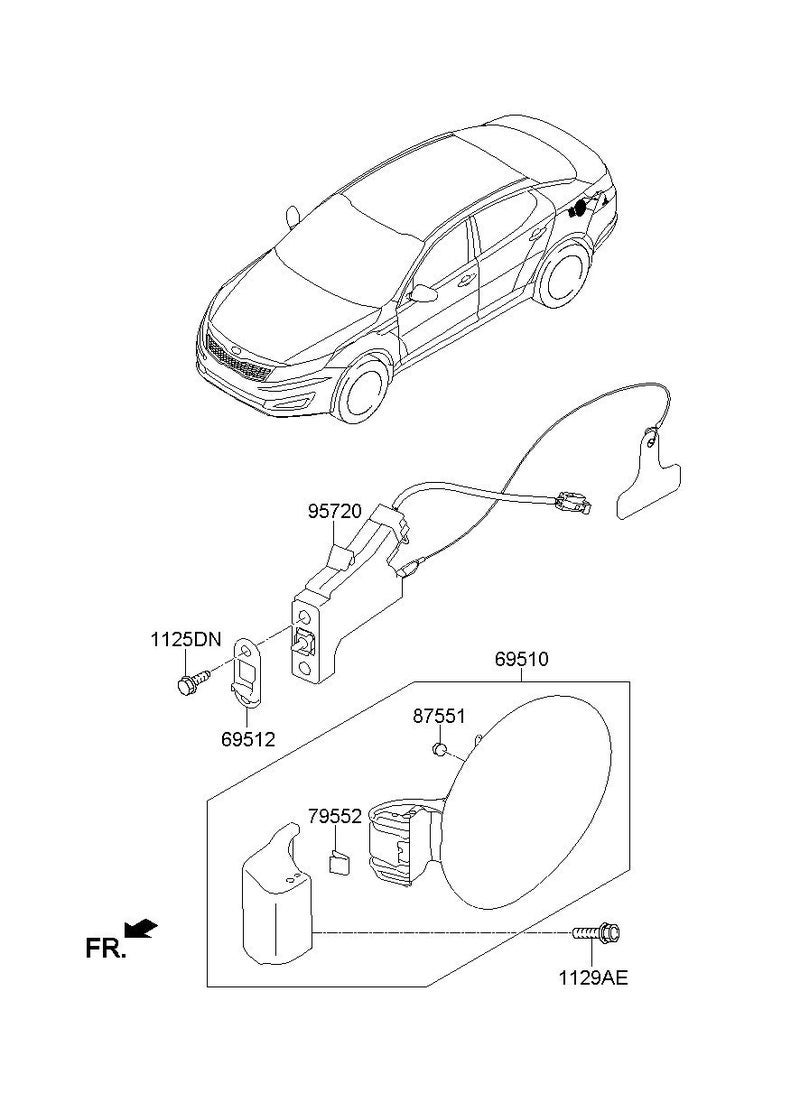 KIA Opener Assy-Fuel FIL - Image 2
