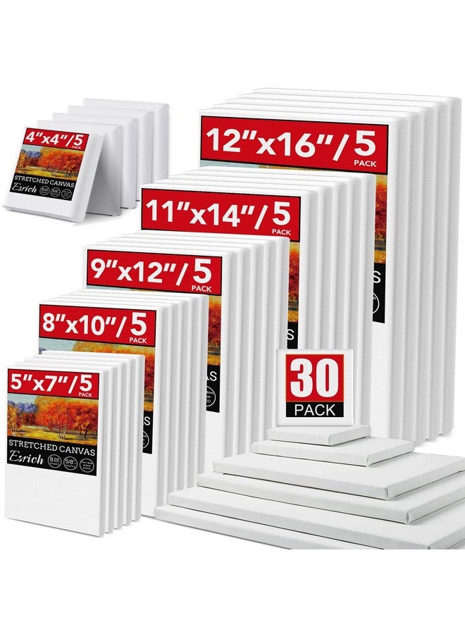 ESRICH 30 Pack Canvases For Painting With 4X4 5X7 8X10 9X12 11X14 12X16 Painting Canvas For Oil & Acrylic Paint - Image 2