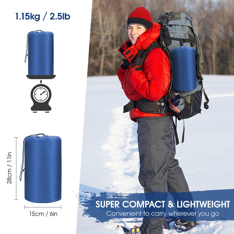 4'' Thick Inflatable Sleeping Pad with Pillow and Built-in Pump Lightweight Waterproof Sleeping Mat Air Mattress for Camping Car Traveling Hiking Backpacking - Image 5
