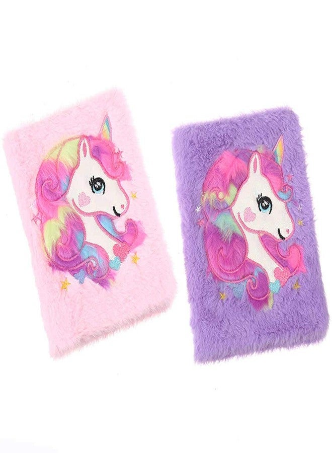 SAMVARDHAN A5 Multicolored unicorn Smooth Fur Notebook/Diary with Bow type - Best Gift for Wife & Girlfriend - Image 3