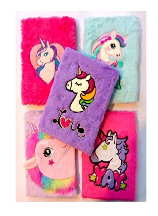 SAMVARDHAN A5 Multicolored unicorn Smooth Fur Notebook/Diary with Bow type - Best Gift for Wife & Girlfriend - Image 2