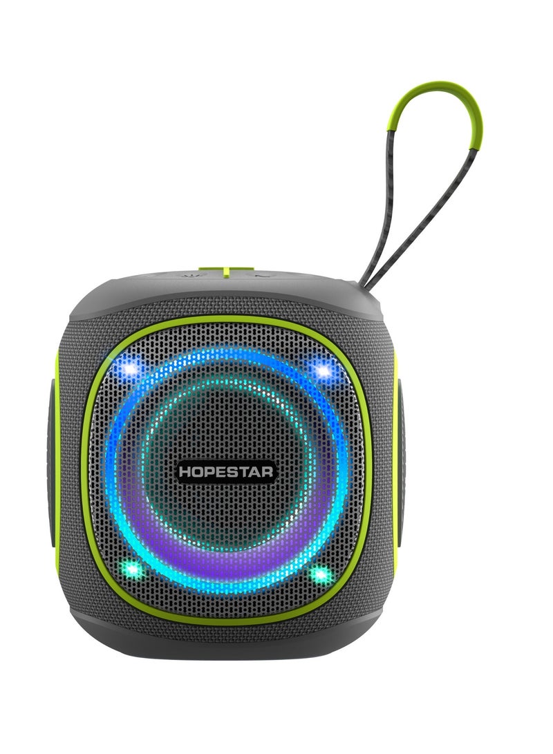 HOPESTAR Party 220mini 10W Portable Bluetooth Speaker 🎶 | Wireless 5.3 | RGB LED Lights Sync with Music | USB, TF Card, AUX, FM Radio | 4-6 Hours Playtime | Compact & Travel-Friendly Outdoor Speaker - Image 1