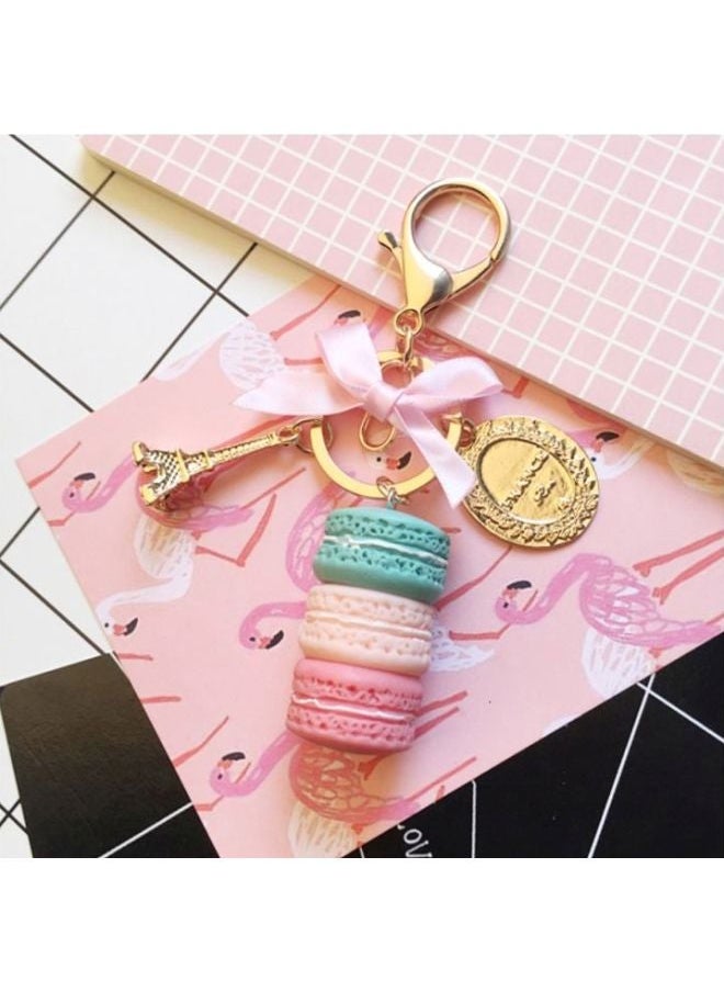 Generic - Lovely Macarons Key Chain Tassel Type Ring Bag Car Pendant Multicolour - Image 1