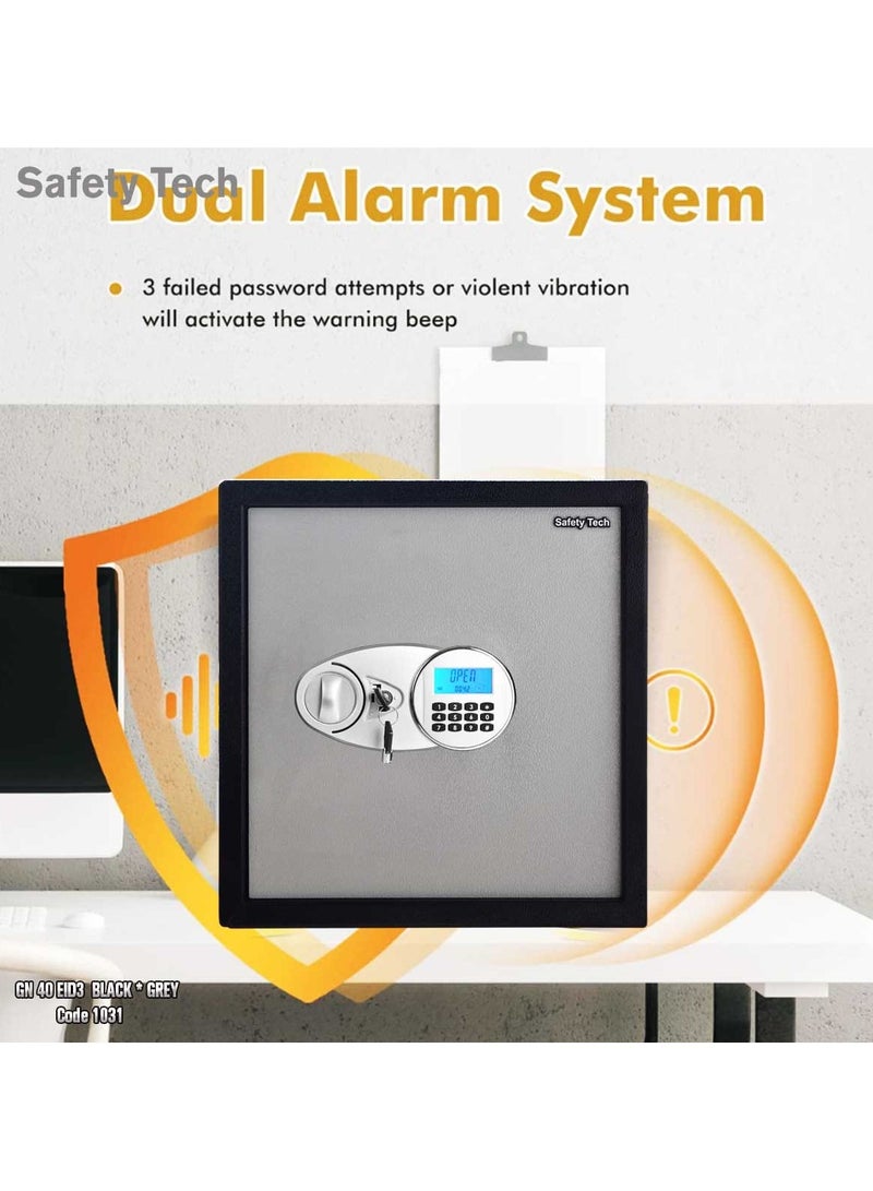 Safety Tech GN40 EID3 Electronic Safe - Digital Display, Burglar Alarm, and Double Locking System - Image 3