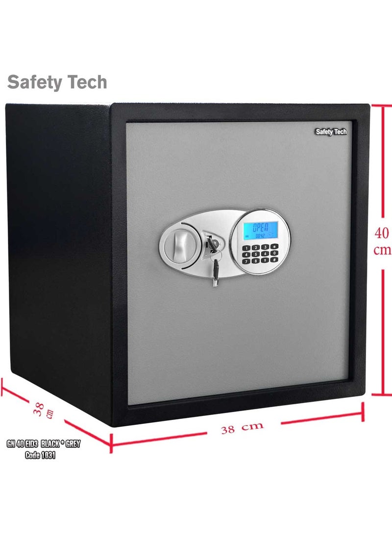Safety Tech GN40 EID3 Electronic Safe - Digital Display, Burglar Alarm, and Double Locking System - Image 2