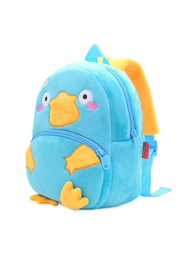 Cute Toddler Backpack,Cartoon Cute Animal Plush Backpack Toddler Mini School Bag for Kids Age 2-4 Years Old(Platypus Blue)  - Image 3