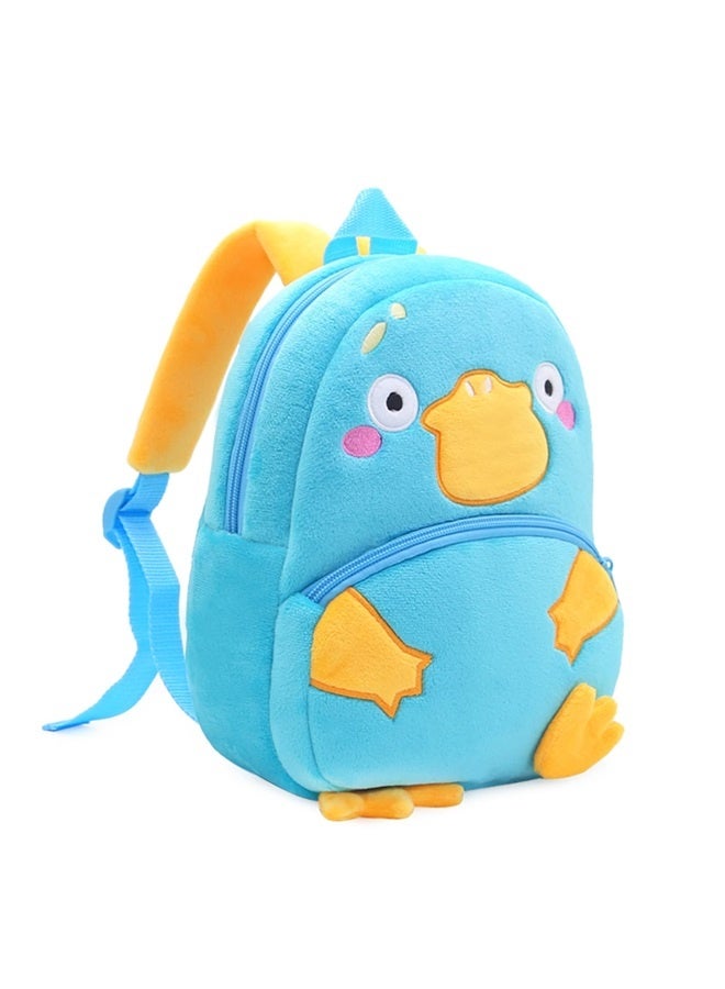 Cute Toddler Backpack,Cartoon Cute Animal Plush Backpack Toddler Mini School Bag for Kids Age 2-4 Years Old(Platypus Blue)  - Image 2
