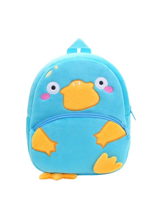 Cute Toddler Backpack,Cartoon Cute Animal Plush Backpack Toddler Mini School Bag for Kids Age 2-4 Years Old(Platypus Blue)  - Image 1