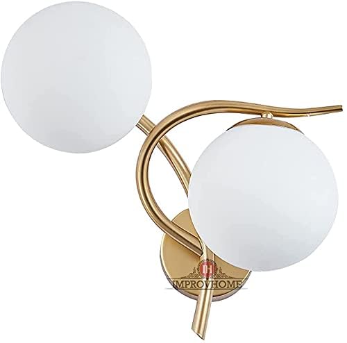Improvhome Double Headed Wall Light Modern Design Minimalist Wall Sconces Bedroom Bedside Living Room, Balcony Corridor (Without Bulb) (Cross Wall)(AC, Metal) - Image 5
