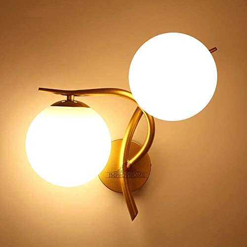 Improvhome Double Headed Wall Light Modern Design Minimalist Wall Sconces Bedroom Bedside Living Room, Balcony Corridor (Without Bulb) (Cross Wall)(AC, Metal) - Image 1