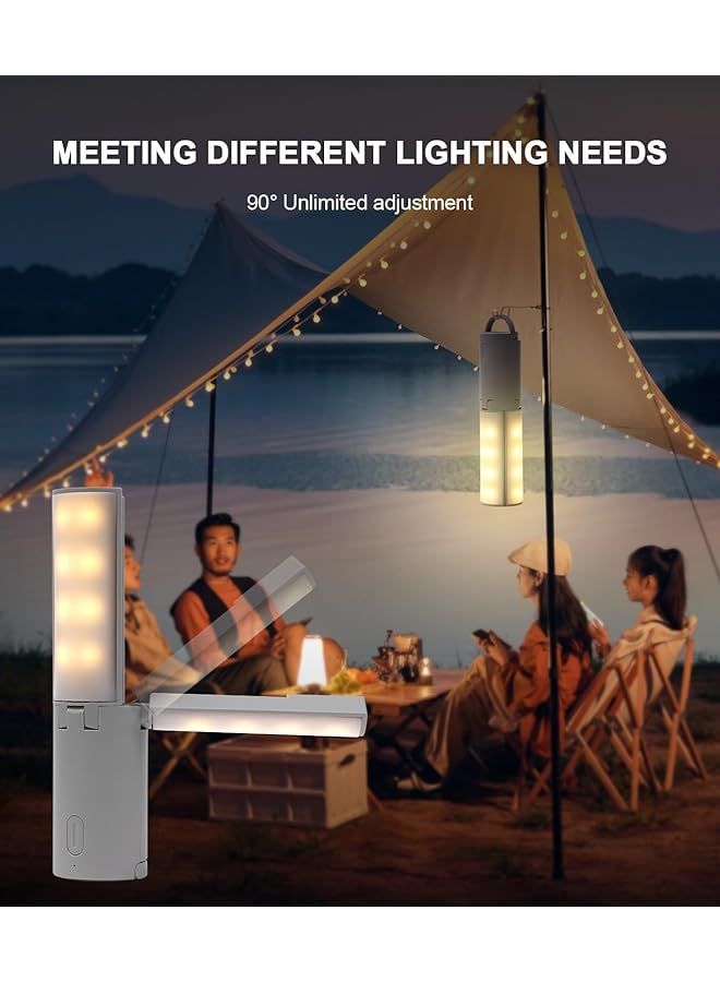 Oasisgalore LED Desert Light Camping with Battery USB Rechargeable Foldable Picnic Tent Light for Camping Outdoor with Stepless Adjustment and 3 Lighting Modes [Energy Class A+]  - Image 3