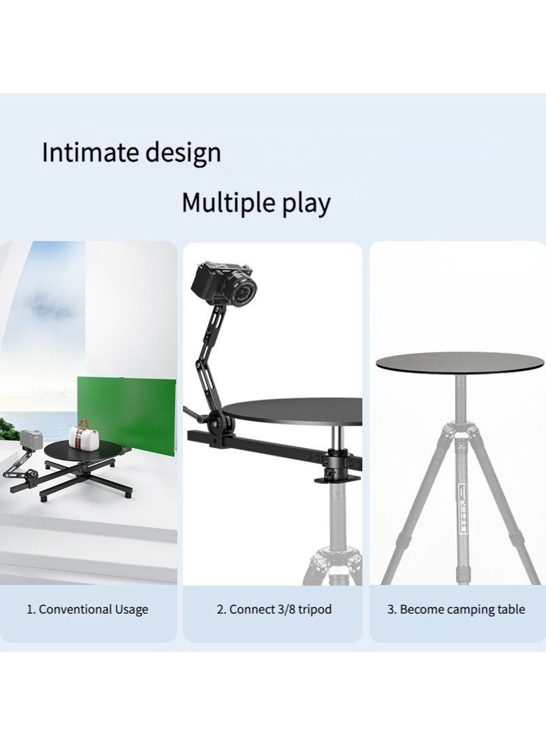 VRIG BH-12 360 Degrees Camera Rotating Platform Product Display Photography Table Load 3Kg 400mm diameter