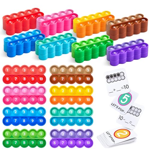 Joycat TenFrame Math Learning Tools for Elementary24 Ten Frames and 20 Task Cards Math Counting Game for Preschool Kindergarten Classroom Learning Activities Kids Ages 35 - Image 1