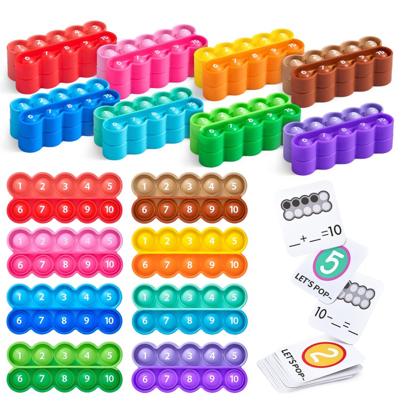 Joycat TenFrame Math Learning Tools for Elementary24 Ten Frames and 20 Task Cards Math Counting Game for Preschool Kindergarten Classroom Learning Activities Kids Ages 35 - Image 2