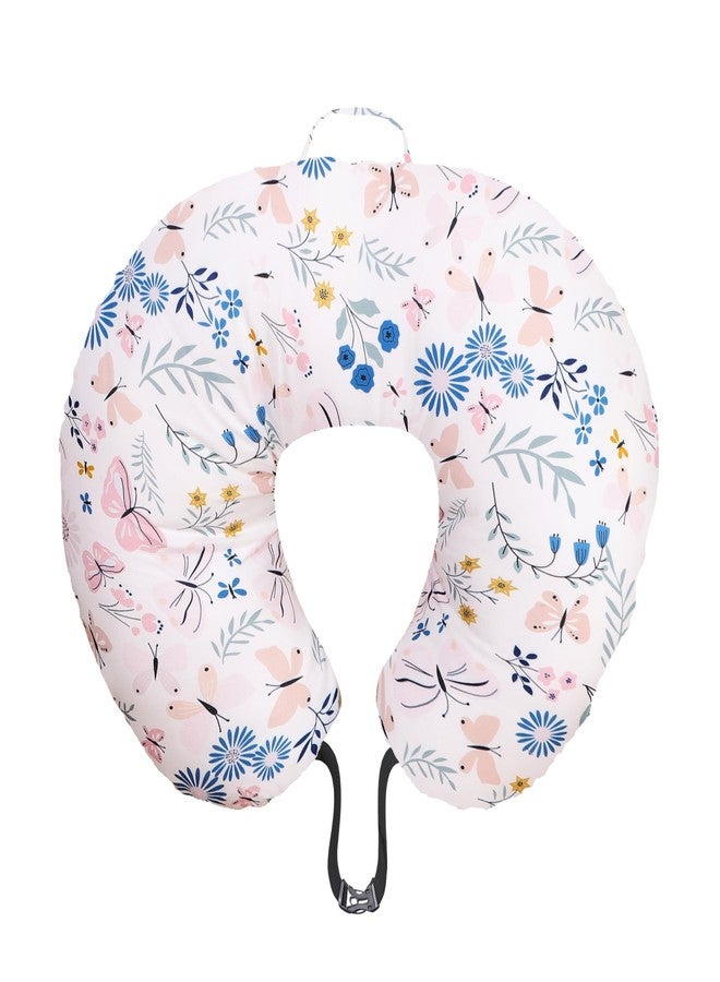Windson Craft Baby Feeding Pillow with Detachable Cover, Safety Belt | Breastfeeding Pillow | Nursing Pillow (Butterfly Garden Pink) - Image 2