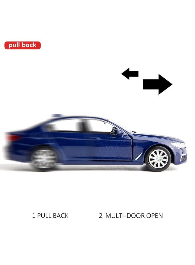 RMZ City Compatible For Bmw M550I Car Model 1:36 Diecasting Alloy Toy Car, Pull Back Vehicles Toy Car For Toddlers Kids Boys Girls Gift Blue - Image 4