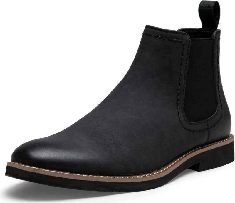 Vostey Chelsea Boots Men Casual Dress Boots Black Ankle Classic Slip on Boots for Men(BMY8043A blacknubuck 08) - Image 1
