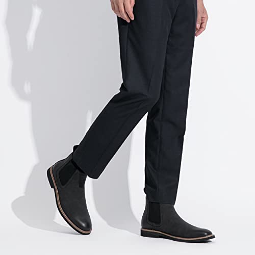 Vostey Chelsea Boots Men Casual Dress Boots Black Ankle Classic Slip on Boots for Men(BMY8043A blacknubuck 08) - Image 2