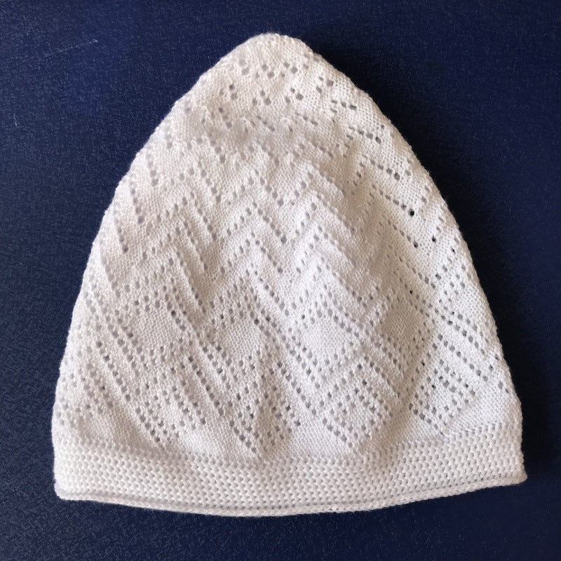 قبعة جلد البطيخ للرجال قبعة محبوكة قبعة عبادة هوي صيفية رقيقة جديدة قبعة عربية قابلة للتنفس للرجال - Image 1