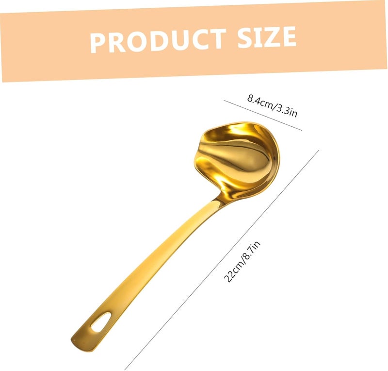 Generic Stainless Steel Gravy Ladle Colander Spoon Soup Ladle Unique Kitchen Accessory 304 Material Easy to Clean - Image 2