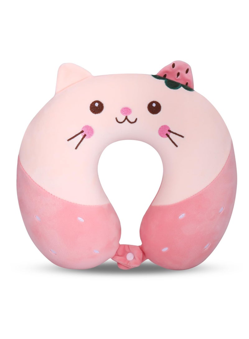 Excefore وسادة سفر للرقبة، وسادة سفر للأطفال من إسفنج ميموري فوم، وسادة سفر قابلة للإزالة للرقبة مع سحابات، وسادة دعم للذقن قابلة للتعديل بزاوية 360 درجة، وسادة سفر مريحة للأطفال البالغين للنوم - Image 1