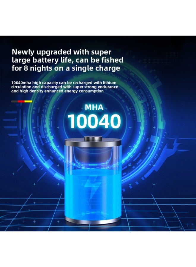 Laser Gun Fishing Lamp Wild Fishing Night Fishing Lamp 2023 Lighting Super Bright Blue Charging Brand Lure Fish Raft Fishing Lamp-Color: Qingshan Blue/master Upgraded Model—20w—50 Hours Of Battery Life  - Image 2