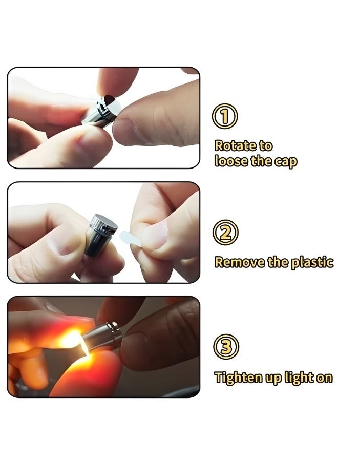 10 Pack Warm White Wireless Mini LED Spotlights Battery Operated Tiny Accent Lights with Double Sided Tape for Jewelry Display Closet Art Craft DIY Decoration - Image 4