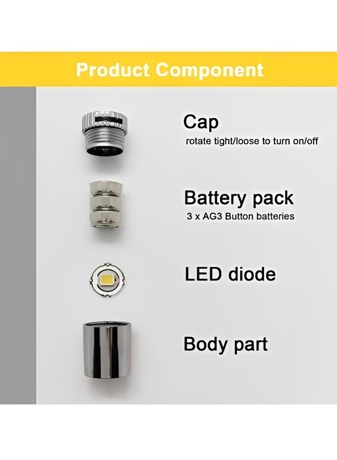 10 Pack Warm White Wireless Mini LED Spotlights Battery Operated Tiny Accent Lights with Double Sided Tape for Jewelry Display Closet Art Craft DIY Decoration - Image 5