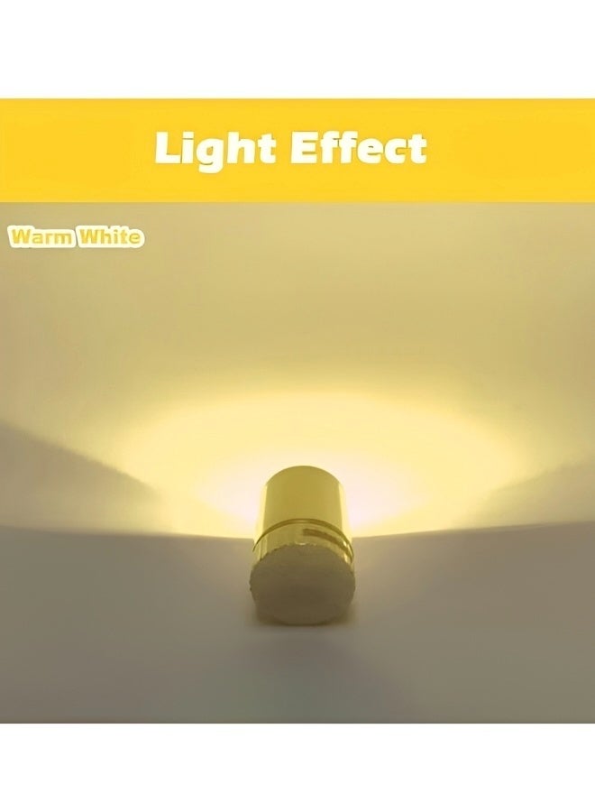 10 Pack Warm White Wireless Mini LED Spotlights Battery Operated Tiny Accent Lights with Double Sided Tape for Jewelry Display Closet Art Craft DIY Decoration - Image 3