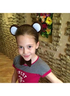 BinaryABC BinaryABC Halloween Monkey Cosplay Costume SetMonkey Ears Headband Bowtie and TailHalloween Costume AssesoriesBrown  - Image 4