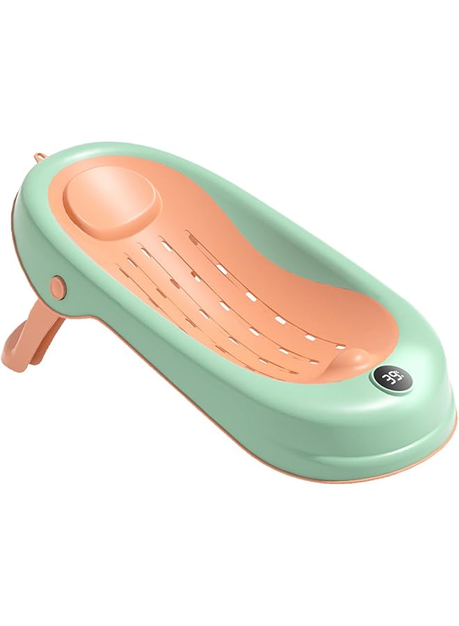 Motim 8 Pcs Baby Bath Chair Infant Bather Support With Temperature Sensing + Hair Washing Shampoo Cup + Brush + 2 Ducks + 3 Ocean Balls For Newborn To Toddler Use In The Sink Or Bathtub - Image 1